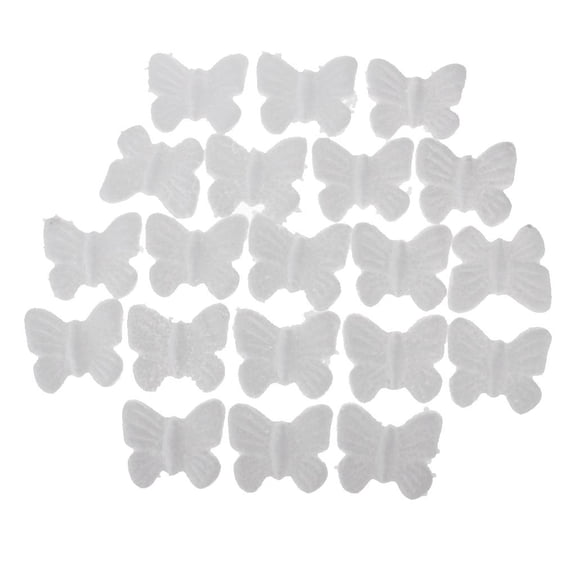 QSTDGVPW 20pcs Butterfly Shaped Styrofoam Foam Ornaments for DIY Modelling Craft 60mm