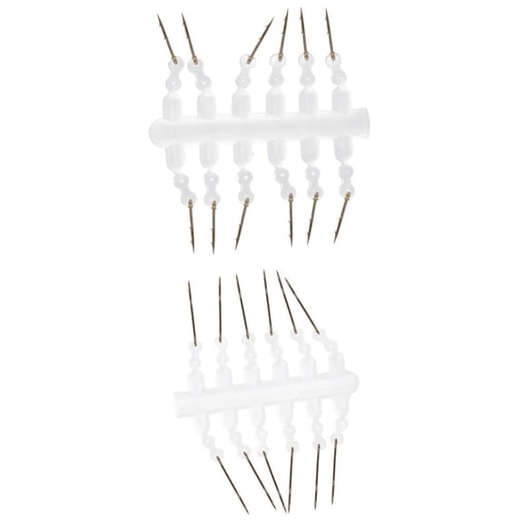 QSTDGVPW 24x Bait Spikes with Round Ring Terminal Rig for Carp Rigs Hooks 1mm & 15mm