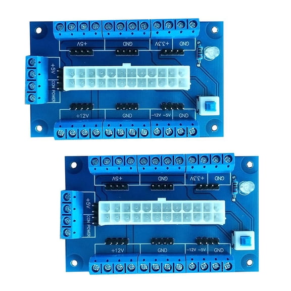 QSTDGVPW 2Pack 24/20Pin PC Power Adapter Board, ATX Board, Computer PC Power Supply