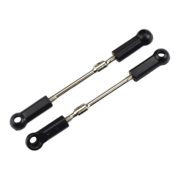 QSTDGVPW 2Pcs Metal RC Car Steering Servo Linkages Pull Rod for Wltoys 104001 1:10 RC Car