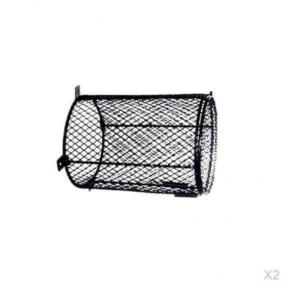 QSTDGVPW 2Pcs Reptile Heater Guard, Heating Bulb Lamp Enclosure Cage Protector Metal Mesh