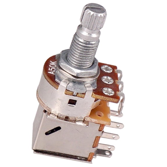 QSTDGVPW 2pcs Push Pull DPDT Audio Taper Guitar Potentiometer Control Switch Pot A50K