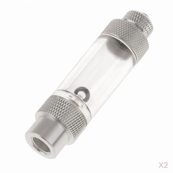 QSTDGVPW 2x CO2 Bubble Counter - Aquarium Diffuser Fish Tank CO2 Atomizer Single Head