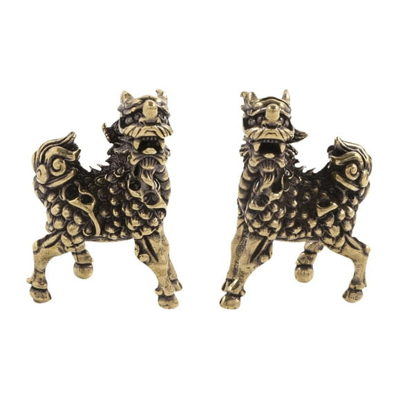 QSTDGVPW 2x Feng Shui Pixiu Statue Chinese Mythical Beast for Office Bedroom Tabletop