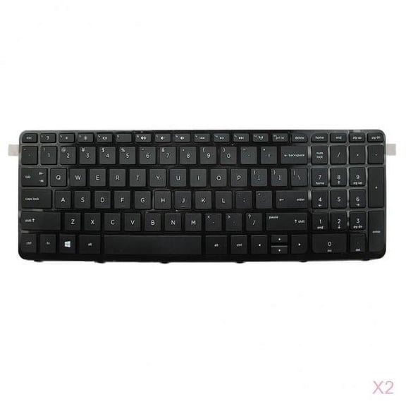 QSTDGVPW 2x For Pavilion 15-e 15-n Laptop Keyboard Replacement US Layout w/ Frame