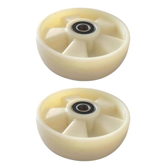 QSTDGVPW 2x Hydraulic Pallet Truck Wheel Wheels Replacement Fork Lift Castor for Industrial Trolleys , White