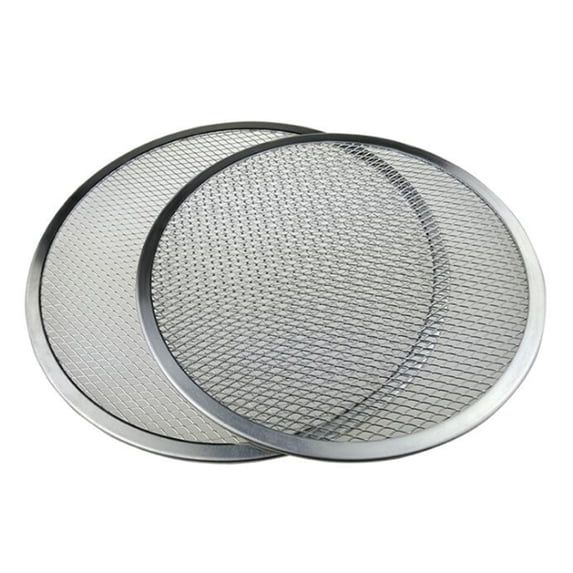 QSTDGVPW 2x Pizza Stones Aluminum Mesh Pizza Screen Pasta Baking Tray Net Pizza 16''