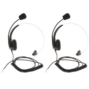 QSTDGVPW 2x Professional Telephone Headsets Customer Service Wired Headset Headset Rj9