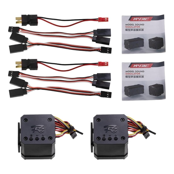 QSTDGVPW 2x RC Car Engine Sound Simulated Module w/ Speaker for RC Vehicles