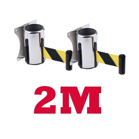QSTDGVPW 2x2m Wall Mount Wall Barrier Retractable Belt Safe Braking System