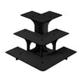 thumbnail image 1 of QSTDGVPW 3 Tier Corner Tiered Display Stand 3 Step Corner Display Rack for Tradeshows Arc black, 1 of 9