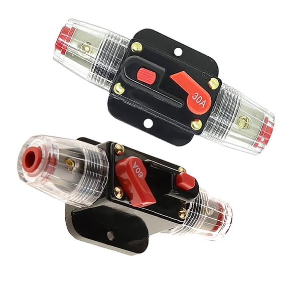 QSTDGVPW 30A + 12V DC Solar System Waterproof Circuit Breaker Reset Fuse Inverter