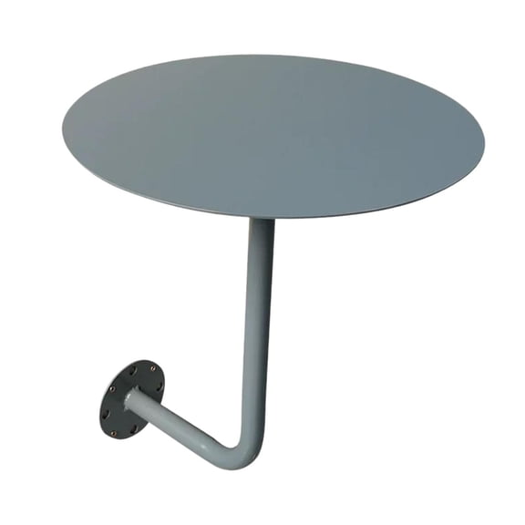 QSTDGVPW 35cm Wall Mounted Table Sofa Side Table, Easy to Install with Screw Round Coffee gray