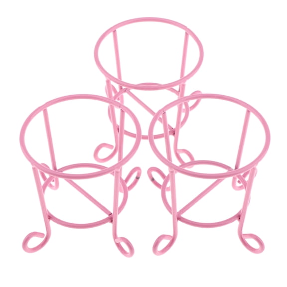 QSTDGVPW 3pcs Lovely Cute Makeup Sponge Blender Powder Puff Holder Stand Rack Pink