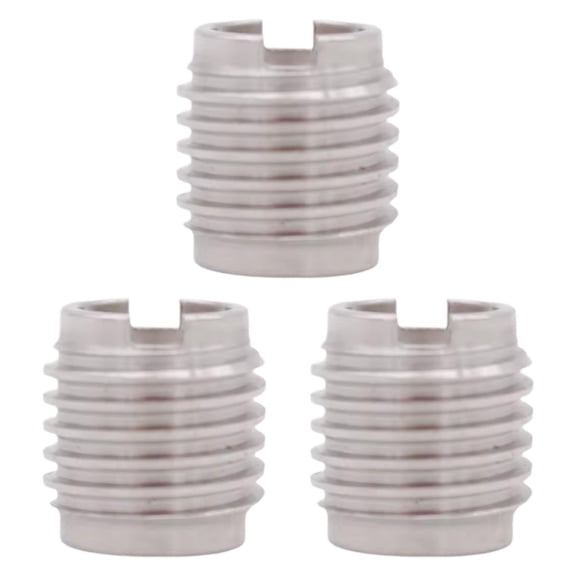 QSTDGVPW 3x Threaded Beer Tap Handle Inserts Double Threaded Professional Replacment Sturdy Brew Kegging Equipment Stainless Steel