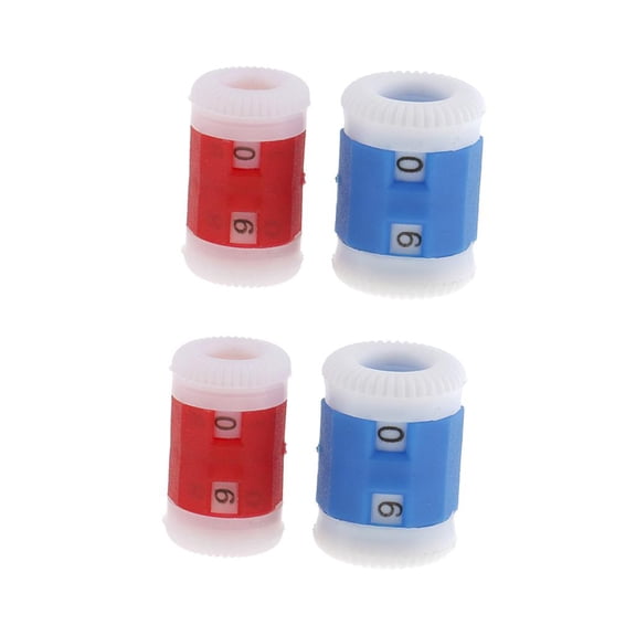 QSTDGVPW 4 Pieces 2 Sizes Knitting Needle Row Counter Round Crochet Weaving Stitch Marker