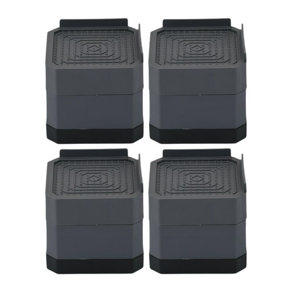 QSTDGVPW 4 Pieces Anti Vibration Pads Bed Furnishing Risers Sturdy Prevents Scratches Non Slip Furniture Leg Lifts for Bed Chair Table 2 layer