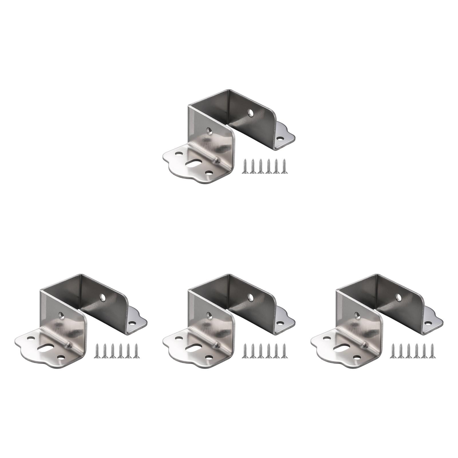 Hinges For Rack Rails QSTDGVPW 4 Pieces Bed Hinge Rail Brackets Stainless Steel Rustproof ...