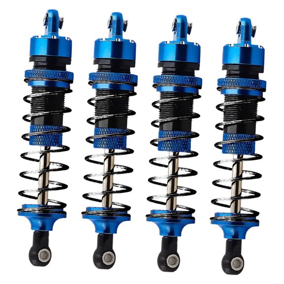 QSTDGVPW 4 Pieces RC Car Shock Absorber Damper Accessories Aluminum Alloy Sturdy for 1/16 Blue