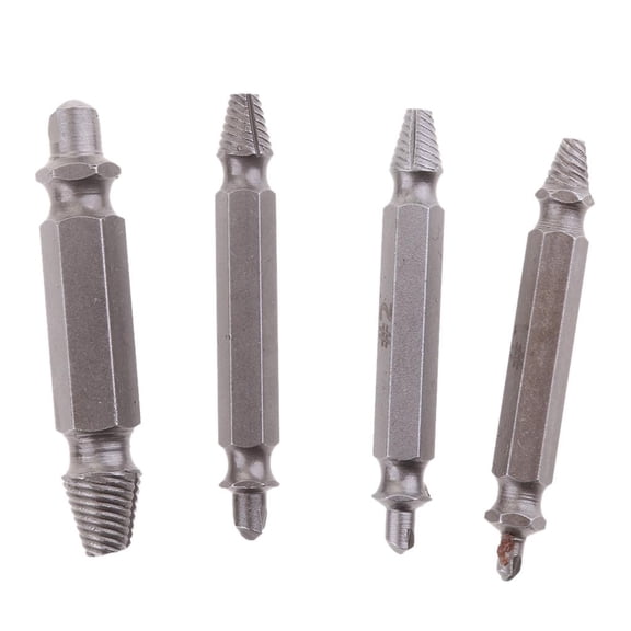 QSTDGVPW 4 piece Speed Out Screw Extractor Drill Bit Tool Broken Damaged Bolt Remover