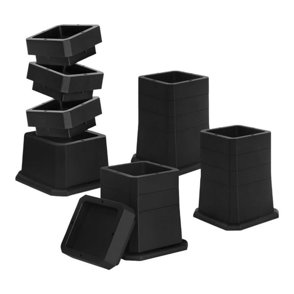 QSTDGVPW 4Pcs Bed rs Bed Lifts rs Non Skid Heavy Duty Furniture Frame Lift Square 5 Inch