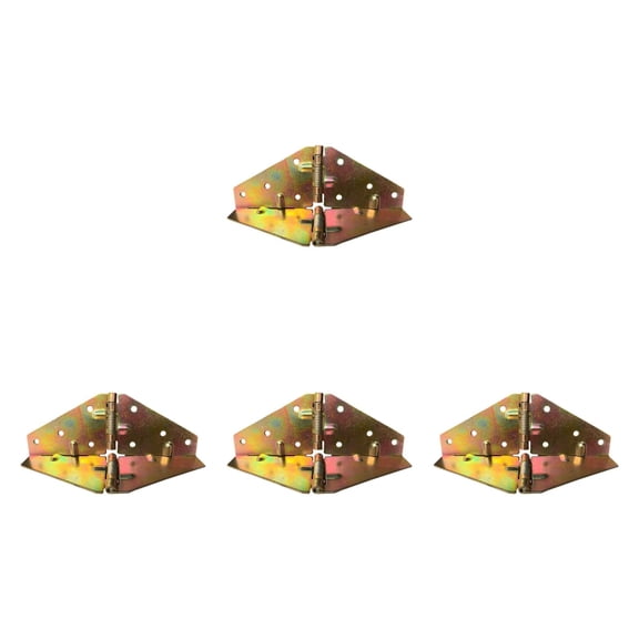 QSTDGVPW 4Pcs Folding Hinges Edge Hinges for Computer Desk Butler Tray Doors 15.5x5.5x0.15cm
