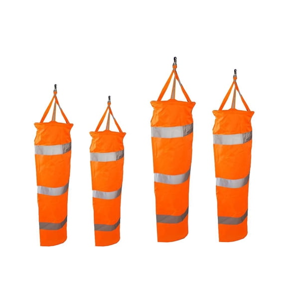 QSTDGVPW 4X Outdoor Aviation Windsock Wind Sock Bag Set Measurement Reflective Belt