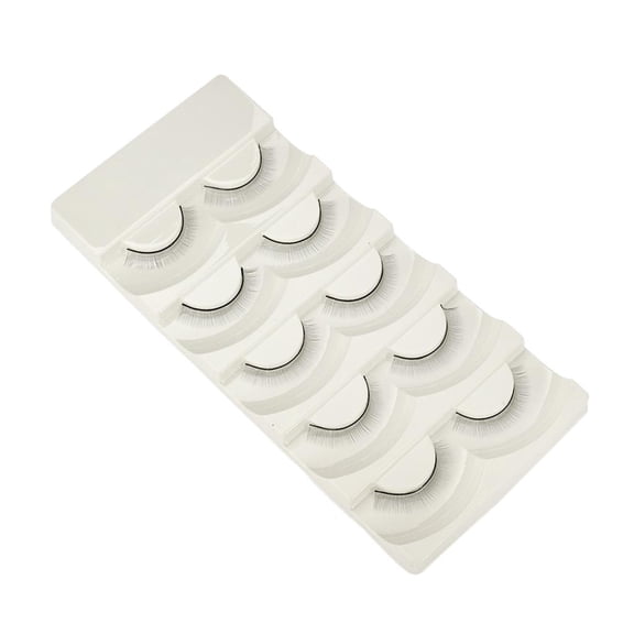 QSTDGVPW 5 Pairs Fake Eyelashes Reusable, Handmade False Eyelashes Set for Natural Look,