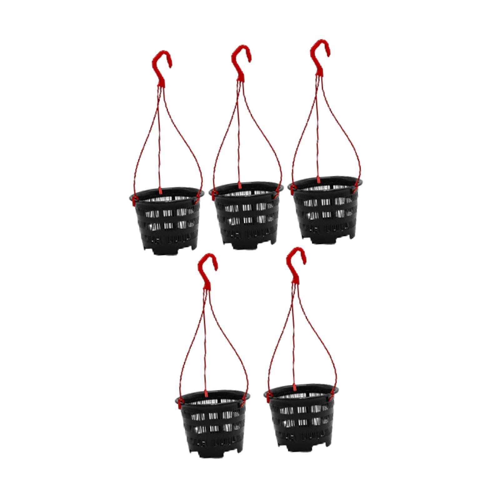 QSTDGVPW 5 Pieces Orchid Hanging Planters Hanging Plant Pots for Indoor Outdoor Patio