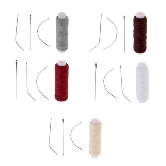 QSTDGVPW 5x Professional Weaving Thread and I Straight Type + J Style + C Style - Curved