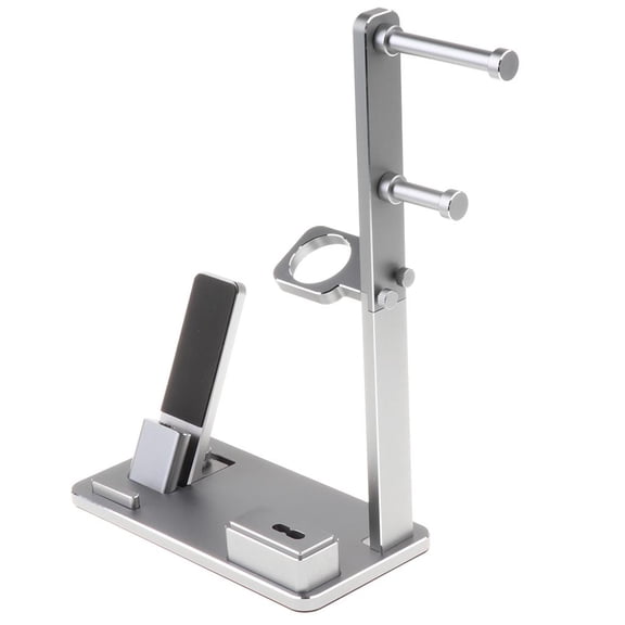 QSTDGVPW 6 In 1 Aluminium Charger Stand Charging Dock for Apple Watch 1/2/3 Gray