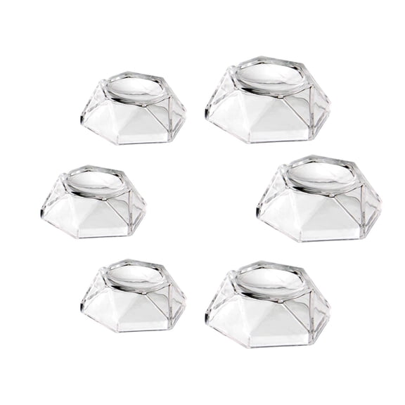 QSTDGVPW 6 Piece Acrylic Clear Display Stand Crystal Ball Quartz Sphere Eggs Pedestal