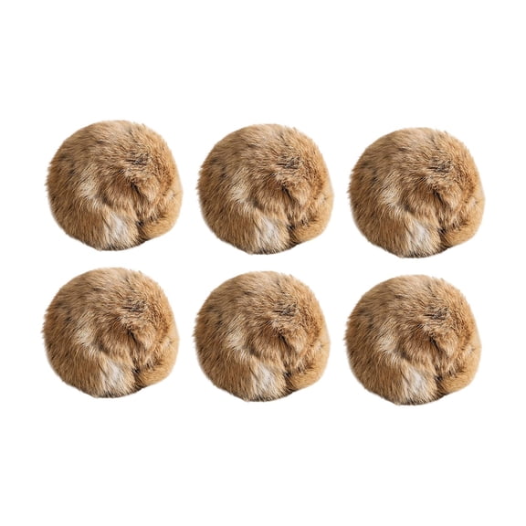 QSTDGVPW 6 Pieces Cat Pom Pom Balls Toys Interactive Gifts Lightweight for Winter Chasing