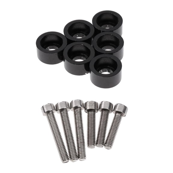 QSTDGVPW 6 Pieces M6 Engine Exhaust Intake Manifold Stud Bolt For Acura Honda B D F H - Black, as described