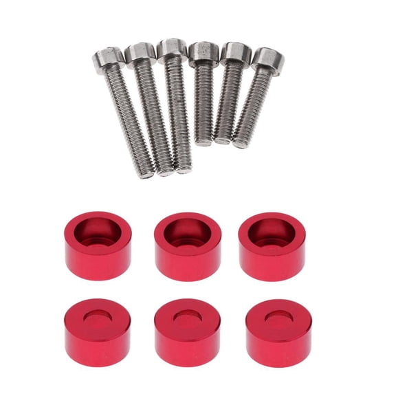 QSTDGVPW 6 Pieces M6 Engine Exhaust Intake Manifold Stud Bolt For Acura Honda B D F H - Red, as described
