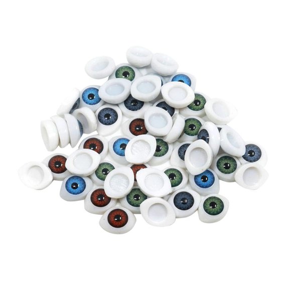 QSTDGVPW 60 Pieces Assorted Color Gothic Eyes Embellishments for Model Making crafts