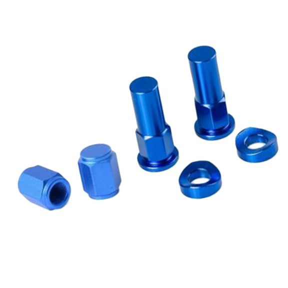 QSTDGVPW 6pcs Motorcycle Blue Tyre Wheel Valve Stem Caps Cover Rim Lock Nuts CNC Machined