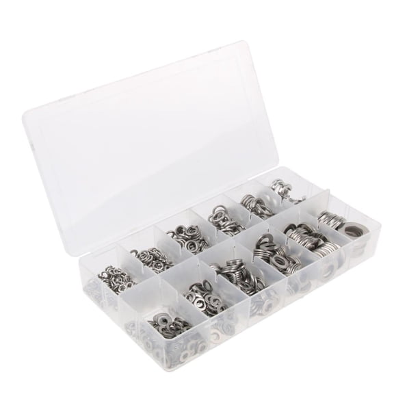 QSTDGVPW 790PCS FLAT WASHERS SPRING LOCK WASHER STAINLESS STEEL GASKET /10/8/6/5/4