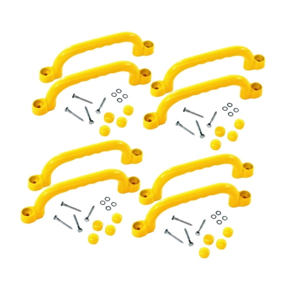 QSTDGVPW 8 Pieces Climbing Handles Grab Handles for Amusement Park Backyard Playhouse Yellow