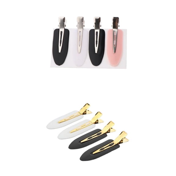 QSTDGVPW 8Pcs Durable Plastic No Bend Hair Clips Pin Clips Barrette Waves Clamps