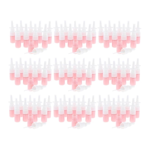 QSTDGVPW 90x Mini Empty Plastic Nasal Spray Bottle Container Pot for Colloidal Makeup
