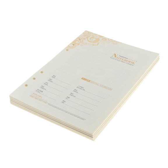 QSTDGVPW A5 6-Ring Binder/Planner Refill Paper for Filofax, 6 Hole, Lined Craft Paper