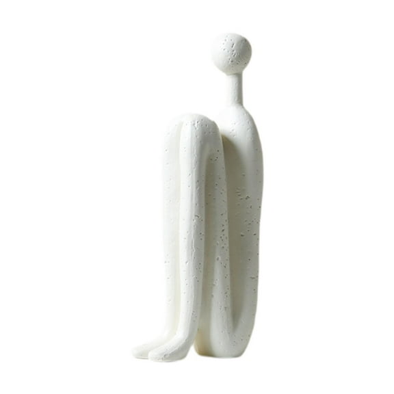 QSTDGVPW Abstract Figure Sculpture Ceramic for Cabinet Dining Table Table Centerpiece White