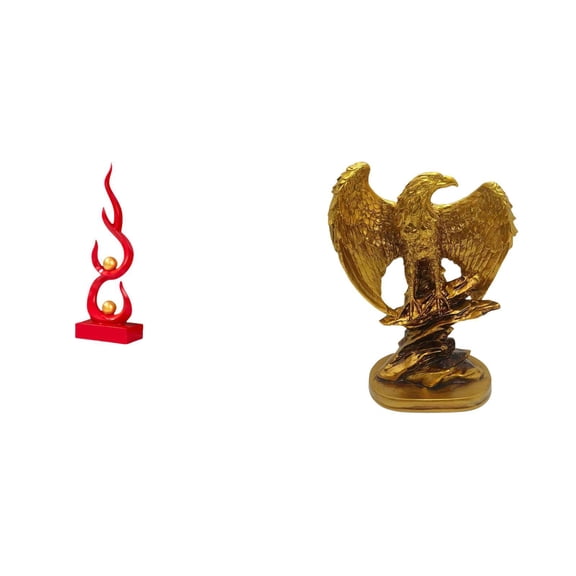 QSTDGVPW Abstract Fire Resin Figurine Modern Flame Sculpture Craft Desktop Ornament Gift for Friends Bookshelf Patio Office Dining Room Party
