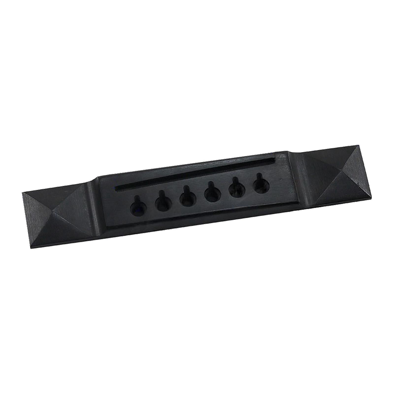 QSTDGVPW Acoustic Guitar Bridge Wood Universal Pyramid Saddle Musical Instrument Part for 3A Ebony