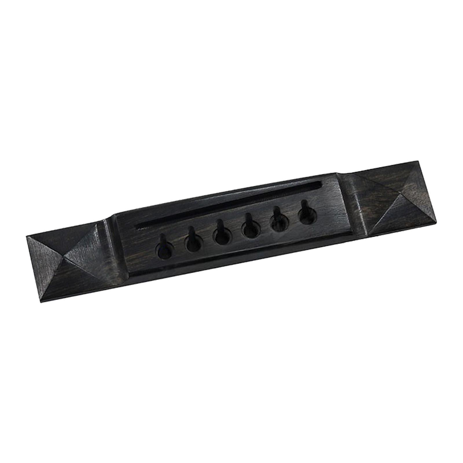 QSTDGVPW Acoustic Guitar Bridge Wood Universal Pyramid Saddle Musical Instrument Part for A Ebony