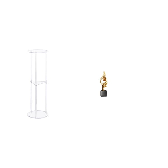 QSTDGVPW Acrylic Abstract Art Side Table Decorative Resin Sculpture Small Space Bedside Drink Table Easy Assembly for Office Balcony Decor