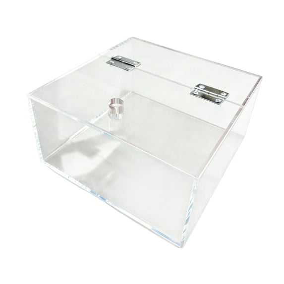 QSTDGVPW Acrylic Box with Lid Countertop Box Stackable Storage Organizer Keepsake Storage