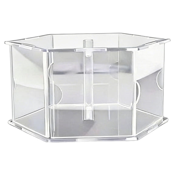 QSTDGVPW Acrylic Hexagonal Cake Stand Cake Display Stand for Baking Gifts Party Table 25cmx10cm