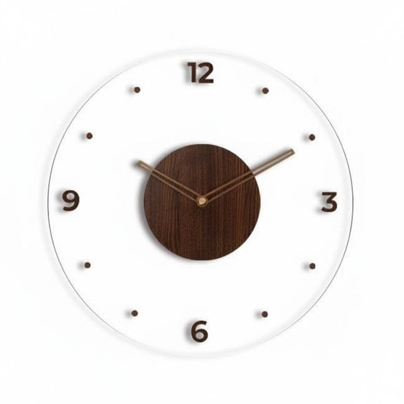 QSTDGVPW Acrylic Wall Clock Easy Reading Levitating Number Clock Noiseless Mechanism House Decoration for Living Room, Bedroom, Kitchen